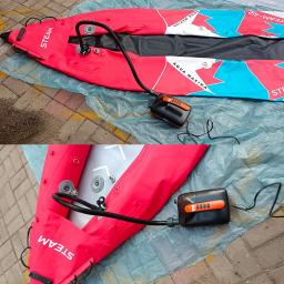 Bomba de ar elétrica de estágio duplo SUP inflável Stand Up Paddle, placa de surf bomba inflável inteligente, 20 PSI, 16 PSI, 12V, 110W - Image 5