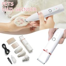 Aparador de pêlos de cachorro profissional, aparador de pelos de pés de animais de estimação, moedor de unhas, cortador de pelos de animais de estimação, barbeador elétrico - Image 1