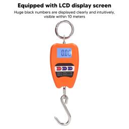 Balança de suspensão digital portátil 200kg rolamento de carga preciso multifuncional portátil mini balança de suspensão com tela lcd - Image 4