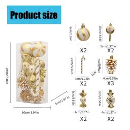Conjunto bugigangas tamanhos variados, enfeites suspensão árvore personalizados, decorações - Image 6