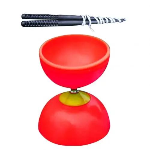 Conjunto de Yoyo Chinês Engraçado com 3 Rolamentos e Varas de Metal - Brinquedo Divertido para Crianças, Adultos e Idosos