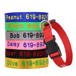 Ajustável Nylon Bordado Dog Collar, Custom ID Name Acessórios, Pet Coleiras para Pequenas Médias Grandes Cães, Animais de estimação Suprimentos - Image 5