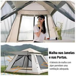 Barraca Acampamento Pop-up Automática,Abertura rápida Barraca Acampamento para família caminhadas acampamentos,com Carring Bag,4 Pessoa - Image 3