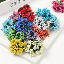 Mini Estame Flores Artificiais, Artesanato De Flores Falsas, Buquê De Casamento, Caixa De Festa, Decoração De Scrapbooking, 12 Pcs, 36 Pcs, 72 Pcs, 144Pcs - Image 5