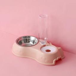 Pet automática tigela comida e bebedouro, levantado pé prato, Splice alimentador, tudo-em-um, cão e gato - Image 3