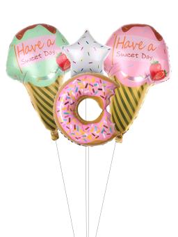 Balões de Sorvete Arco-íris, Balão de Balão, Sobremesa Tema Decorações, Casamento e Festa de Aniversário, 3pcs - Image 5
