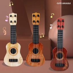 Simulação Mini Guitarra para Crianças, Ukulele, Instrumentos Musicais, Brinquedo Iniciante, Educação Infantil, Presente para Crianças, 4 Cordas - Image 3