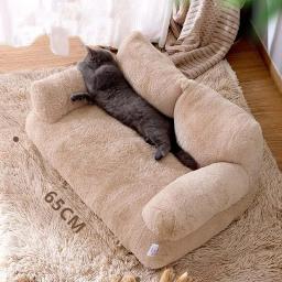 Confortável cama de pelúcia para cães pequenos e médios e gatos, luxuoso sofá quente, ninho de inverno, cama Puppy, Pet Shop - Image 4