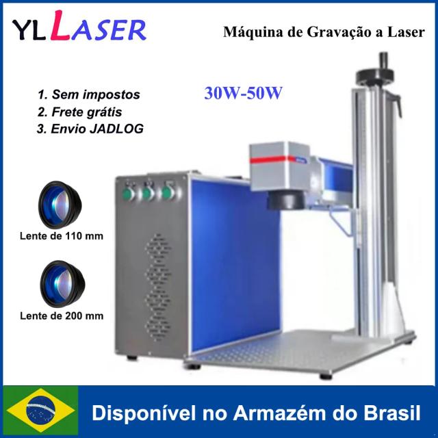 Raycus Máquina de Marcação a Laser de Fibra 30W/50W para Metais e Joias