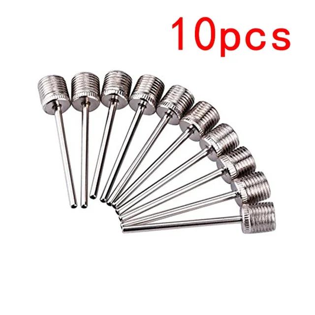 Basquete Inflando Agulha, Pino De Bomba De Aço Inoxidável, Válvula De Ar Adaptadores Bico, Futebol Inflável, 10Pcs - Image 1