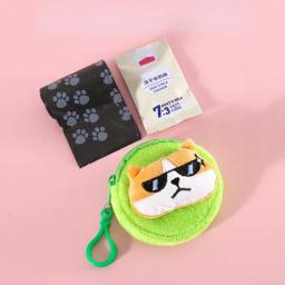 Cão cocô saco dispensador, lixo portátil titular, pelúcia desenhos animados, limpeza suprimentos - Image 4