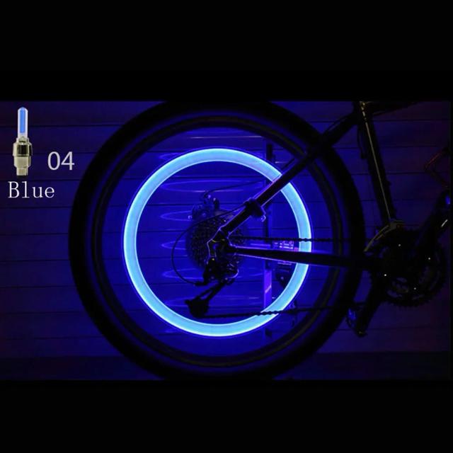 Luzes de Bicicleta com Sensor de Movimento e LED: Acessórios para Estrada e MTB com Tampa de Válvula - Conjunto de 2 Peças