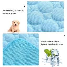 Tapete de resfriamento lavável para animais de estimação, cobertor, sofá, cama respirável, verão, cães pequenos, médios, grandes, carro, gato, 2024 - Image 4