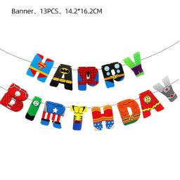 Marvel Avengers Superhero Theme Louça, Fontes de Festa de Aniversário, Balões, Copos, Pratos, Fundo de Banner, Decorações para festas infantis - Image 4