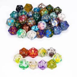 Dados poliédricos para Role Playing Board Game, DND, cor aleatória, D & D, RPG, massa, D4, D6, D8, D10, D %, D12, D20, 10pcs por conjunto - Image 1