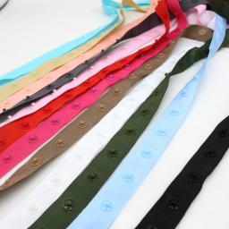 2 / 5 jardas/lote botões de pressão de resina redonda prendedores de pressão de plástico snaps fivela de cinto para roupas de bebê fita vestuário accessori - Image 3