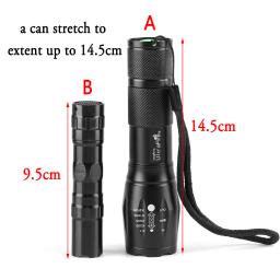 Zoomable impermeável lanterna LED, tocha durável, ao ar livre prático, caminhadas, Camping Acessório, Home Repair Tool, 500 Lumen, 1pc - Image 4