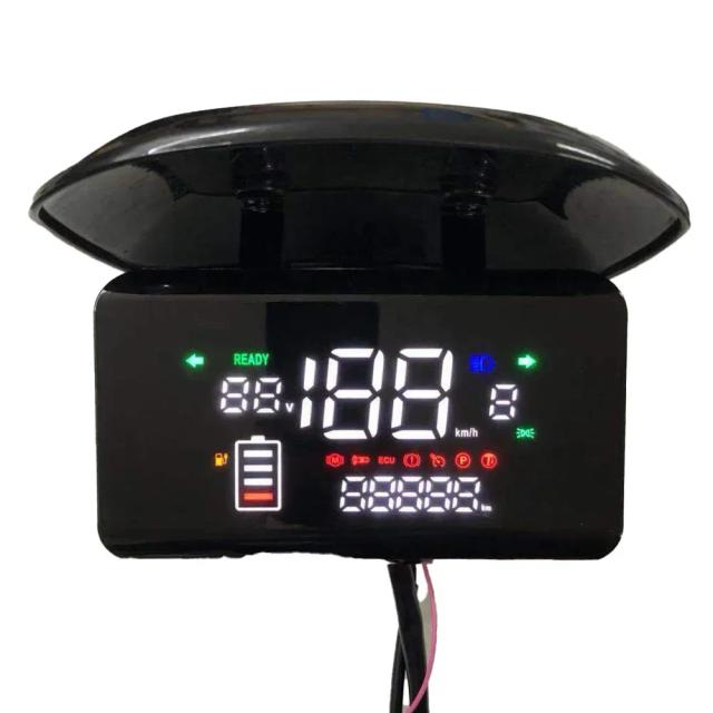 Display LCD para E-Bike: Velocímetro Digital de 48-72V com Conexão de 6 Pinos para Scooters e Bicicletas Elétricas