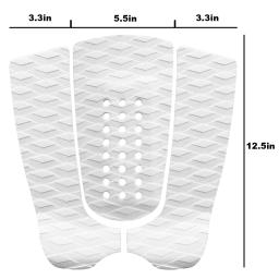 Almofadas de tração skimboard branco com kicker, prancha de surfe esteiras, aperto auto-adesivo, eva, 3 pedaço vara, transporte da gota, atacado - Image 4