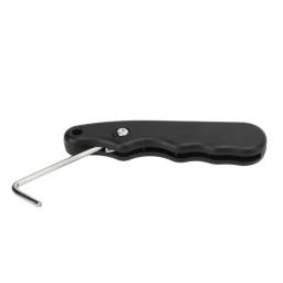 Dobrável figura preta rolo com gancho estendido, Skate Lace Tightener, Ice Hockey Extrator, prático - Image 2