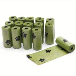 Sacos De Cocô De Cão Biodegradável, Bulk Biobase Saco Perfumado, Sacos Degradáveis Cat Waste, Eco-Friendly, Outdoor Home Clean Pet Supplies - Image 4