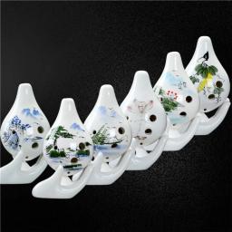 Desenhos Animados Pintados à Mão Ocarina, 6-Hole Flauta Instrumento Musical, Escola Iniciante Entrada, Boca Curta, Fábrica Atacado - Image 3