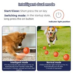 Brinquedo inteligente para cachorro, Brinquedo eletrônico interativo, Bola em movimento USB, Bola saltitante automática, Presente de aniversário Produto de gato - Image 4