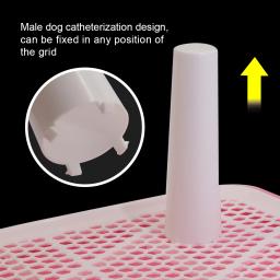 Banheiro portátil com coluna, Tapete de vaso sanitário para cachorro, Almofada de treinamento potty filhote de cachorro, Suporte interno do pee pad, Fácil de limpar - Image 5
