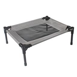 A cama elevada do cão levantou berços do animal de estimação para o cão pequeno portátil para interno e exterior com quadro durável respirável da malha - Image 3