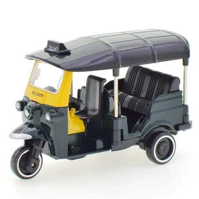 Tuk Tuk Clássico 1:43 Liga de Metal - Modelo Colecionável de Triciclo