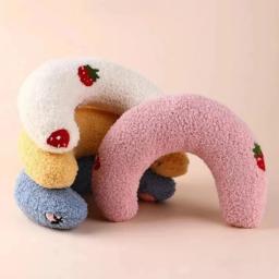 Almofada Macia e Grossa Resistente à Mordida para Animais de Estimação, Tapete de Dormir, Guarda Pescoço, Em Forma de U, Quente, Conforto, Pequeno, Gatos, Cães, Inverno - Image 1