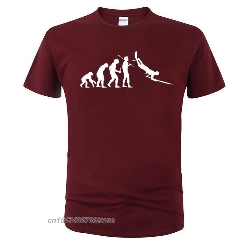Evolução caça submarina lança peixe mergulho mergulho pesca impressão t camisa algodão tripulação pescoço roupas masculinas t - Image 1