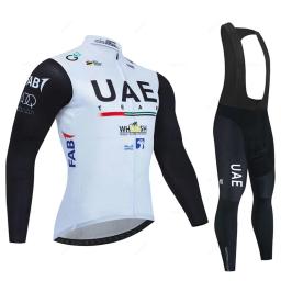 Uae equipe outono conjunto camisa de ciclismo bicicleta sportwear mtb maillot ropa ciclismo uniforme da bicicleta estrada manga longa roupas - Image 1