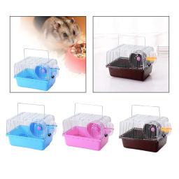 Gaiola de Hamster Portátil para Animais Pequenos Garrafa de Água Pet, Estojo, Suprimentos para Prato, Brinquedos Portadores, Pequenos Acessórios - Image 4