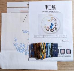 Pássaros Flores Bordado Kit para Adultos, Iniciante Carimbado Cross Stitch Kits com Padrão De Pássaros, Pano - Image 6
