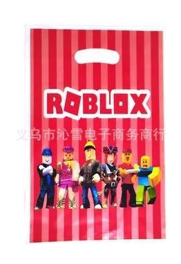 Desenhos animados digitais impressos sacos de plástico doces para crianças, compras Eco sacolas, embalagem de presente, 20 festa de aniversário, jogo, Roblox, novo - Image 1