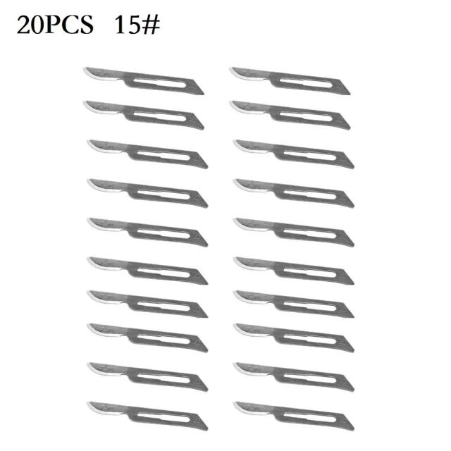 Conjunto de 20 Lâminas de Gravação em Aço Inoxidável para Escultura em Madeira e Metal - Ferramentas Artesanais de Substituição