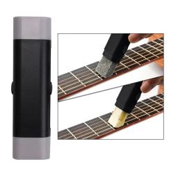 Limpador cordas guitarra cabeça dupla, removedor ferrugem com lubrificantes escova, cordas para limpeza baixo, - Image 6