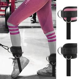Duplo D-Ring Fitness Tornozelo Cinta, Máquina de Cabo, Chute, Costas, Ginásio, Perna, Glute Trainer, Hip Muscle Training Correias, 1Pc - Image 2