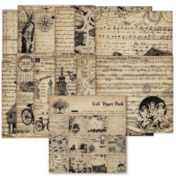 Bloco de papel para scrapbook 6x6, cartolina de decoupage com padrão sortido, scrapbooking vintage, faça você mesmo, suprimentos decorativos para fazer cartões, 12 peças - Image 1