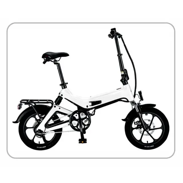 Bicicleta Elétrica Dobrável 16 Polegadas 36V 250W Portátil Bateria Lítio Ultra-Leve