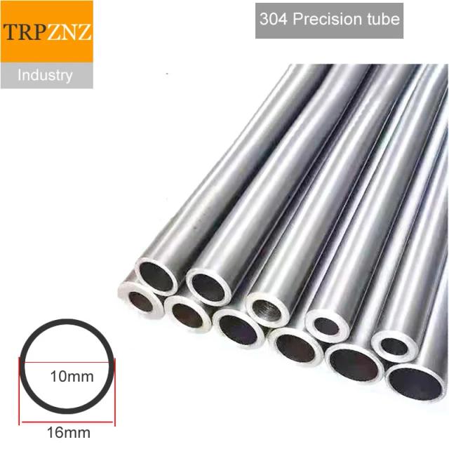 304 Aço Inoxidável Tubo de Precisão 16mm OD x 3mm Parede