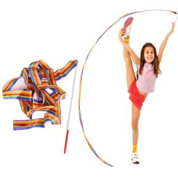 Fita de ginástica artística com haste para crianças, brinquedos coloridos de dança, adereços esportivos ao ar livre, presentes infantis, 4m, 5 peças - Image 1