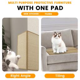 Auto-adesivo Scratcher Mat para Pet, Tapete Sofá, Proteção de Móveis, Patas Sharpen, Trimmable Scratch, Acessórios DIY - Image 3