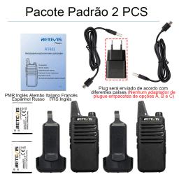 RETEVIS RT622 Walkie Talkie Mini 2 pcs PMR 446 Rádio bidirecional portátil ht PTT Walkie-talkies Rádio de comunicação para restaurante - Image 5