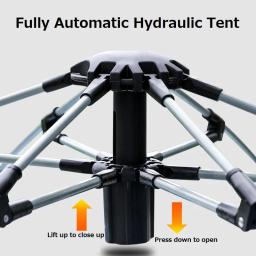 Barraca de acampamento multifuncional com dupla camada, 3 a 4 pessoas, instalação instantânea, proteção do sol para praia, viagem e caminhada - Image 2