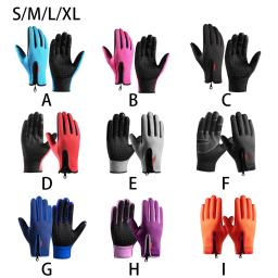 1 Par Ciclismo Luvas Térmica Windproof Waterproof Touch Screen Motocicleta Pesca Patinação Mittens Mulheres Homens Azul S - Image 1