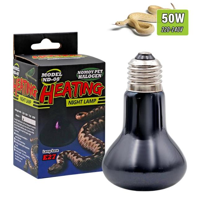 Lâmpada de Aquecimento E27 para Répteis e Anfíbios - Luz UV 25W, 50W, 75W e 100W AC220-240V