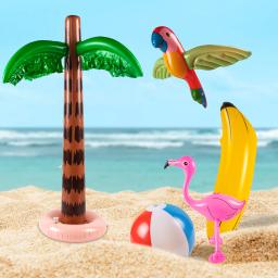 Havaí tropical havaí estilo palmeira inflável, havaí acessórios de decoração, para festa de aniversário, praia, verão - Image 1