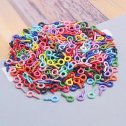 50-300 pçs pequenos pequenos mini pinos de olho ganchos ilhós parafuso rosqueado 10 cores prendedor prego para diy jóias fazendo descobertas - Image 4